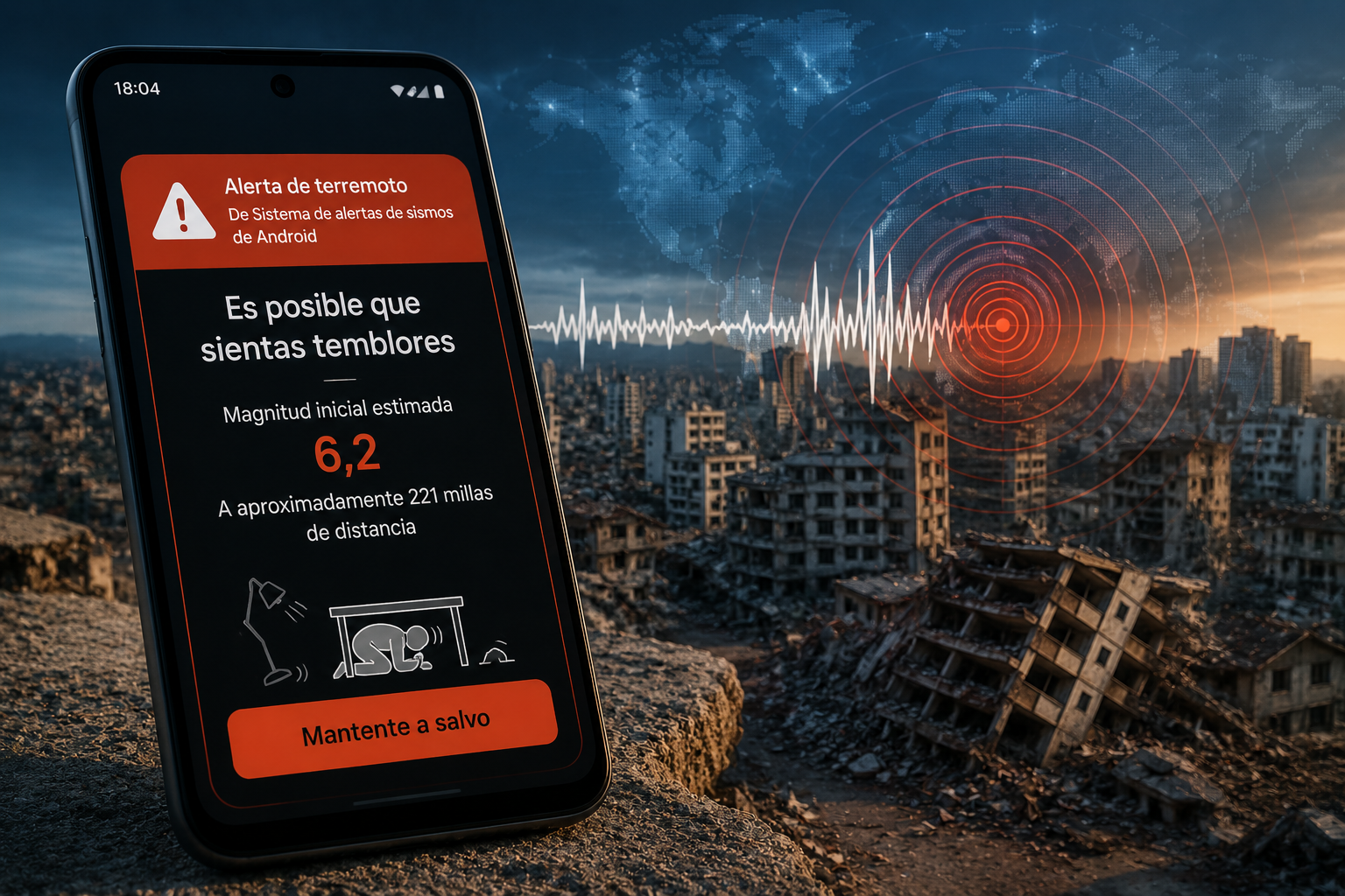 alerta sísmica de Google